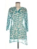 Cypress 100% Polyester Teal 3/4 Sleeve Blouse Size M - photo 1