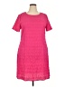 Unbranded 100% Polyester Solid Pink Casual Dress Size XXL - photo 1