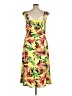 Julia Jordan 100% Polyester Tropical Floral Yellow Cocktail Dress Size 16 - photo 2