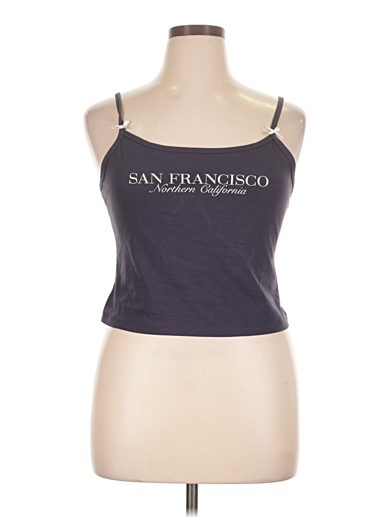 Pre-owned Wild Fable Tank Top Gray Strapless Neckline Tops