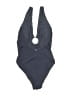 Malai Solid Gray One Piece Swimsuit Size P (estimated, petite) - photo 2