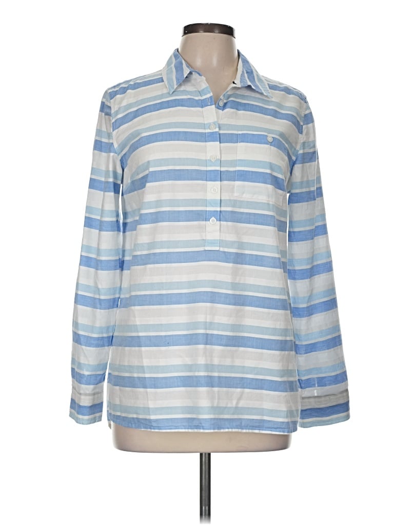 Pre-owned Tommy Hilfiger Long Sleeve Button Down Shirt In Blue