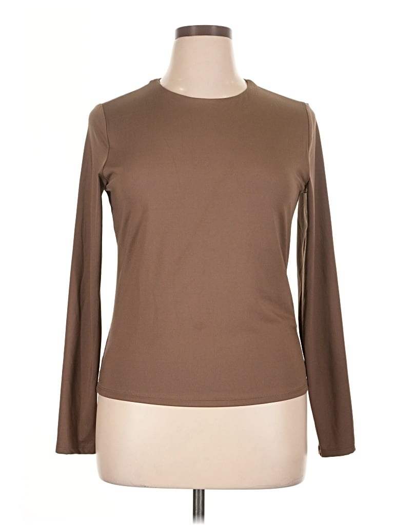 Pre-owned H&m Long Sleeve T-shirt In Brown