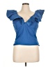 Left Coast by Dolan Blue Short Sleeve Top Size XL - photo 1