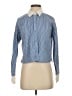 Express Stripes Blue Long Sleeve Button-Down Shirt Size S - photo 1