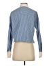 Express Stripes Blue Long Sleeve Button-Down Shirt Size S - photo 2