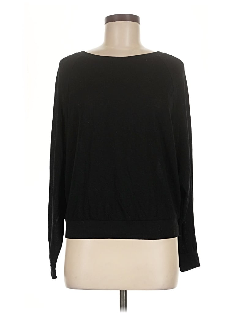 Pre-owned Honeydew Long Sleeve Top Black Boatneck Tops