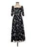 LC Lauren Conrad 100% Polyester Floral Blue Casual Dress Size XS - photo 1