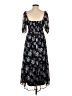 LC Lauren Conrad 100% Polyester Floral Blue Casual Dress Size XS - photo 2
