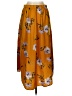 Le Lis Floral Orange Yellow Casual Skirt Size L (petite) - photo 2