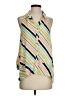 Maeve 100% Rayon Stripes Green Sleeveless Button-Down Shirt Size 2 - photo 1