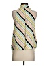Maeve 100% Rayon Stripes Green Sleeveless Button-Down Shirt Size 2 - photo 2