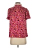 Sugarlips 100% Polyester Floral Burgundy Pink Short Sleeve Blouse Size XS - photo 1