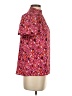 Sugarlips 100% Polyester Floral Burgundy Pink Short Sleeve Blouse Size XS - photo 4