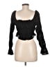 Hey Babe 100% Polyester Black Long Sleeve Blouse Size M - photo 2