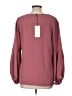 WAYF Burgundy Long Sleeve Blouse Size L - photo 2