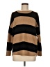 AB Studio 100% Acrylic Stripes Tan Brown Pullover Sweater Size M - photo 1