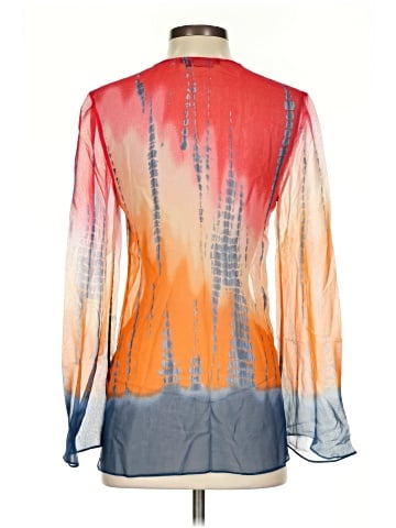 BCBGMAXAZRIA Long Sleeve Silk Top (view 2)