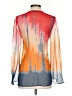 BCBGMAXAZRIA 100% Silk Orange Long Sleeve Silk Top Size XS - photo 2