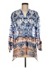 Ruby Rd. 100% Polyester Blue 3/4 Sleeve Blouse Size 8 - photo 1