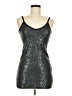 Vanity Metallic Silver Cocktail Dress Size M - photo 1