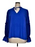 ELOQUII 100% Polyester Blue 3/4 Sleeve Blouse Size 14 Plus - photo 1
