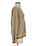 Jumper 100% Cashmere Color Block Tan Cashmere Pullover Sweater Size 1 - photo 4