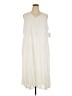 Catherines 100% Polyester Ivory Casual Dress Size 24 - photo 1