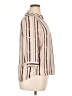 Assorted Brands Stripes Ivory 3/4 Sleeve Button-Down Shirt Size XL (estimated) - photo 4