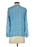 J.Crew Factory Store 100% Polyester Blue Long Sleeve Blouse Size 00 - photo 2