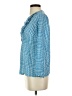 J.Crew Factory Store 100% Polyester Blue Long Sleeve Blouse Size 00 - photo 5