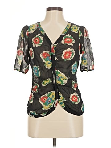 Maple Short Sleeve Silk Top (view 1)
