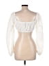 Shein Ivory Black 3/4 Sleeve Blouse Size L - photo 2