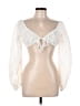 Shein Ivory Black 3/4 Sleeve Blouse Size L - photo 1
