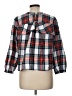 J.Crew Plaid Gray Long Sleeve Blouse Size L - photo 2