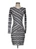 BCBGMAXAZRIA Chevron-herringbone Gray Cocktail Dress Size XS - photo 1