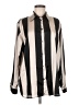 H&M 100% Polyester Stripes Silver Long Sleeve Blouse Size M - photo 1