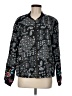 Johnny Was 100% Ramie Graphic Black Gray Jacket Size M - photo 1