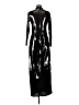 Express 100% Polyester Metallic Black Cocktail Dress Size M - photo 2