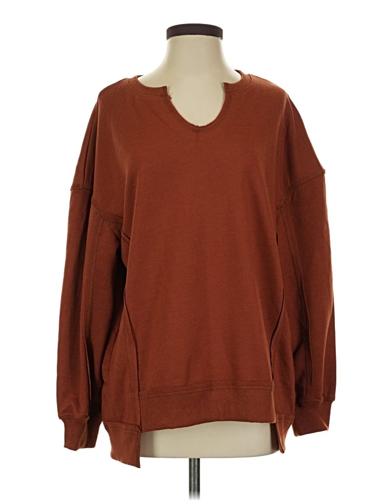 Pre-owned Anrabess Long Sleeve T-shirt In Brown