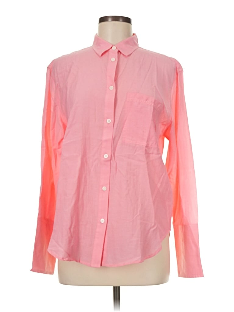 Pre-owned Jcrew Long Sleeve Button Down Shirt In Pink