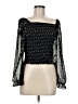Lush Black Long Sleeve Blouse Size M - photo 1