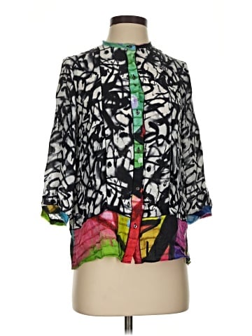 Nicole Miller Artelier 3/4 Sleeve Silk Top (view 1)