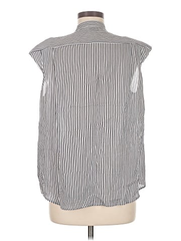 St. John Sleeveless Button-Down Shirt (view 2)