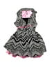 Knit Works 100% Polyester Chevron-herringbone Gray Black Dress Size 7 - photo 1