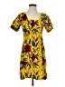 Unbranded Print Yellow Casual Dress Size S (estimated) - photo 1