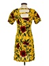 Unbranded Print Yellow Casual Dress Size S (estimated) - photo 2