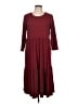 Assorted Brands Solid Burgundy Casual Dress Size L - photo 1