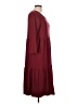 Assorted Brands Solid Burgundy Casual Dress Size L - photo 4