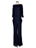 Diane von Furstenberg 100% Polyester Solid Blue Jumpsuit Size 6 - photo 1